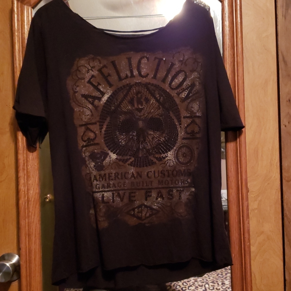 Affliction Logo Embellished Shirt